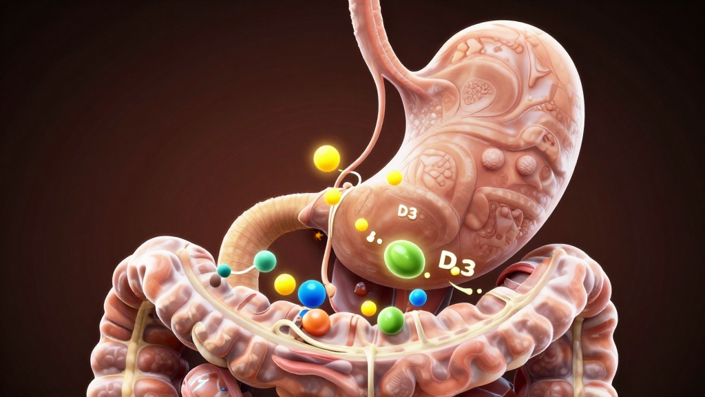 Absorção de vitamina D3 no trato gastrointestinal