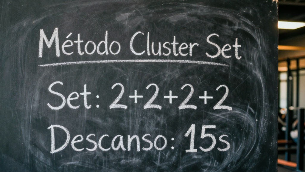 Quadro negro explicativo sobre o método cluster set